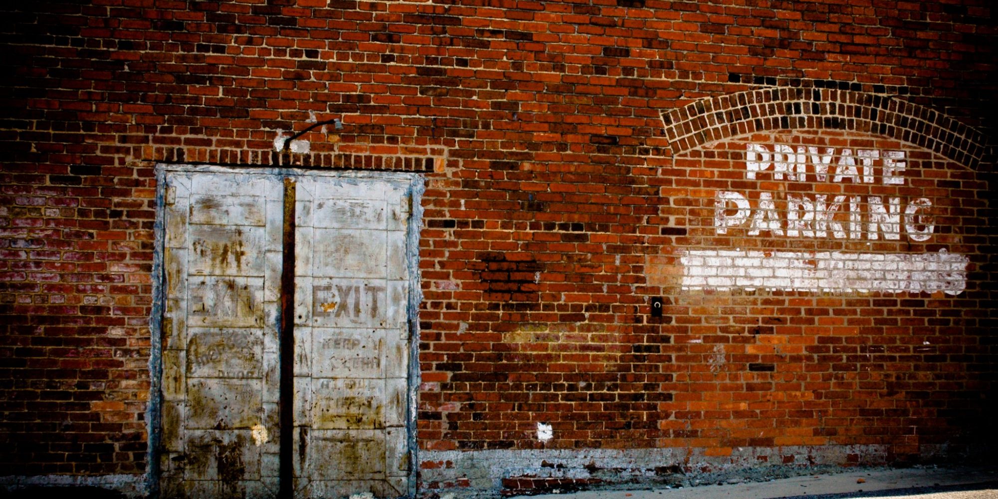 public-domain-images-free-stock-photos-brick-wall-rustic-old-metal-doors-private-parking